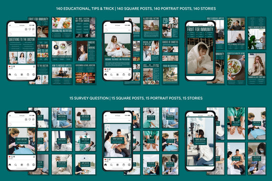 1200+ Medical Instagram Templates - Vol. 8