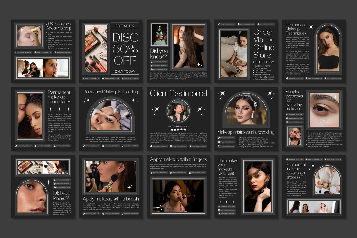 120+ Makeup Instagram Templates - Vol. 2