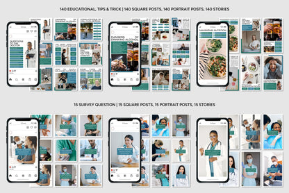 1200+ Medical Instagram Templates - Vol. 6