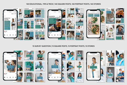 1200+ Medical Instagram Templates - Vol. 6