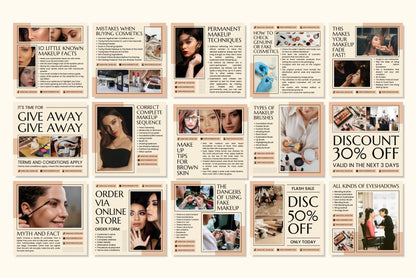 120+ Makeup Instagram Templates - Vol. 1