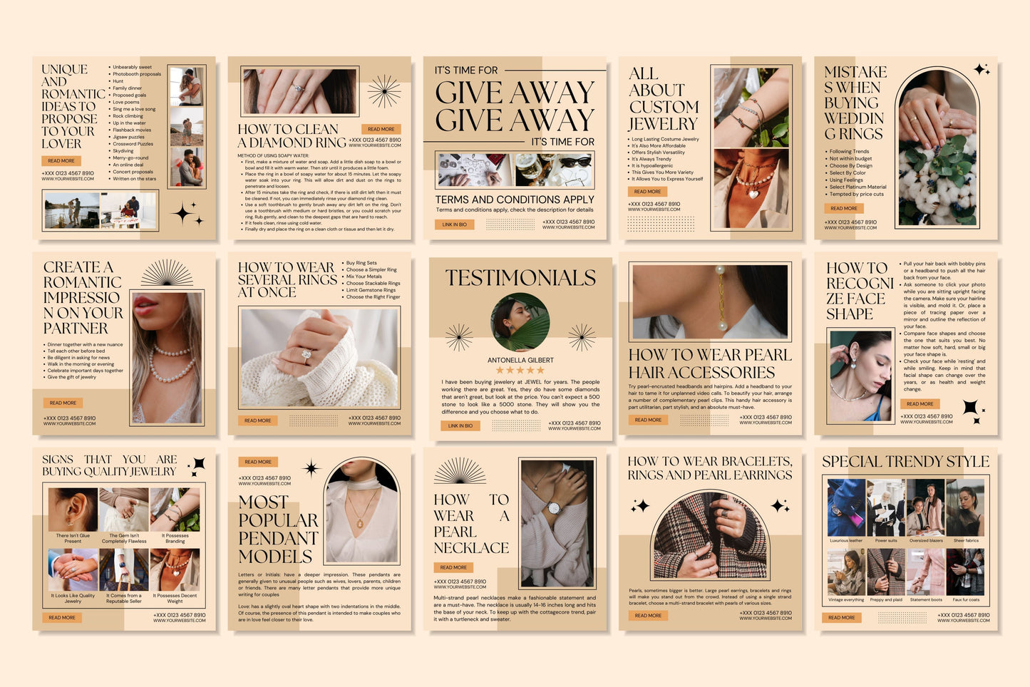 120+ Jewelry Instagram Templates - Vol. 1