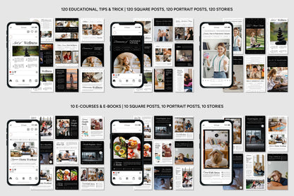 1200+ Wellness Instagram Templates - Vol. 6