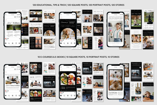 1200+ Wellness Instagram Templates - Vol. 6