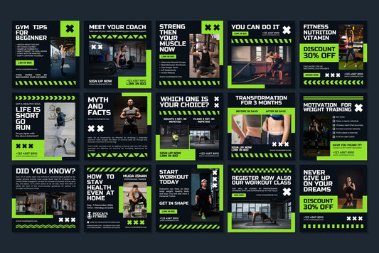 120+ Fitness Instagram Templates - Vol. 5