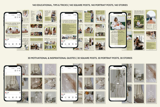 1200+ Mental Health Instagram Templates - Vol. 8
