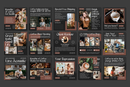 120+ Coffee Shop Instagram Templates - Vol. 2
