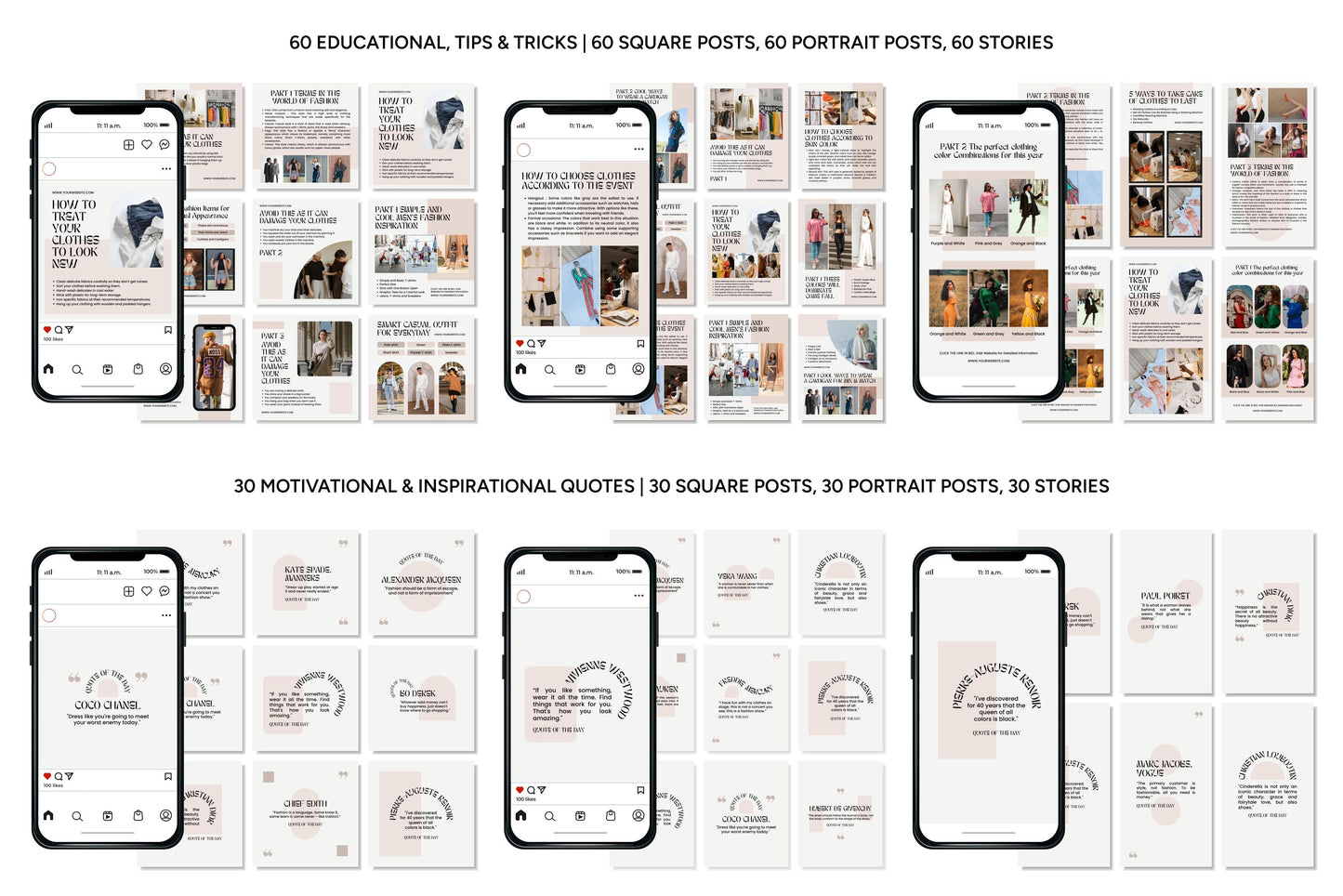 1200+ Fashion Instagram Templates - Vol. 7
