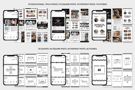 1200+ Fitness Instagram Templates - Vol. 7