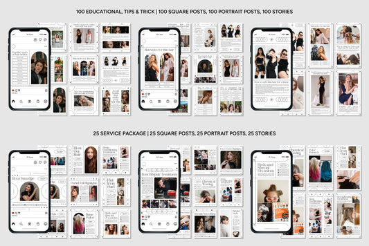 1200+ Hairstylist Instagram Templates - Vol. 7