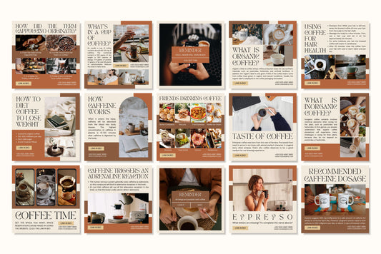 120+ Coffee Shop Instagram Templates - Vol. 5