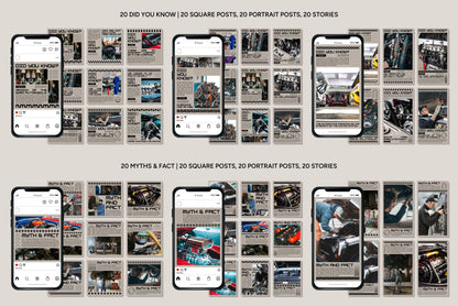 120+ Automotive Instagram Templates -  Vol. 1