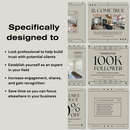 3600+ Interior Instagram Templates (PLR/MRR)