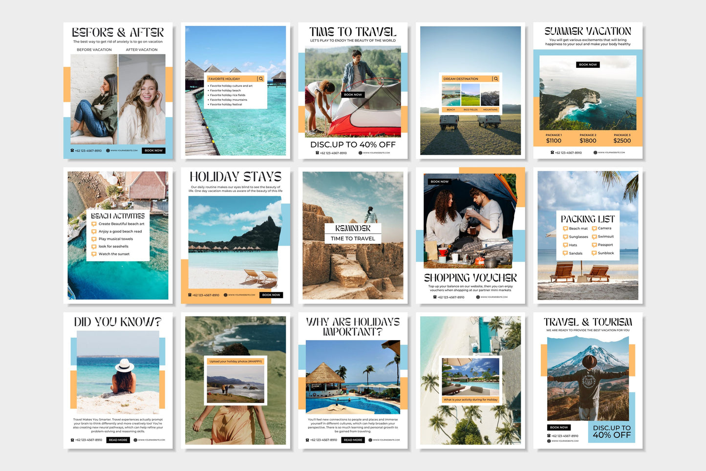 120+ Travel Instagram Templates - Vol. 3