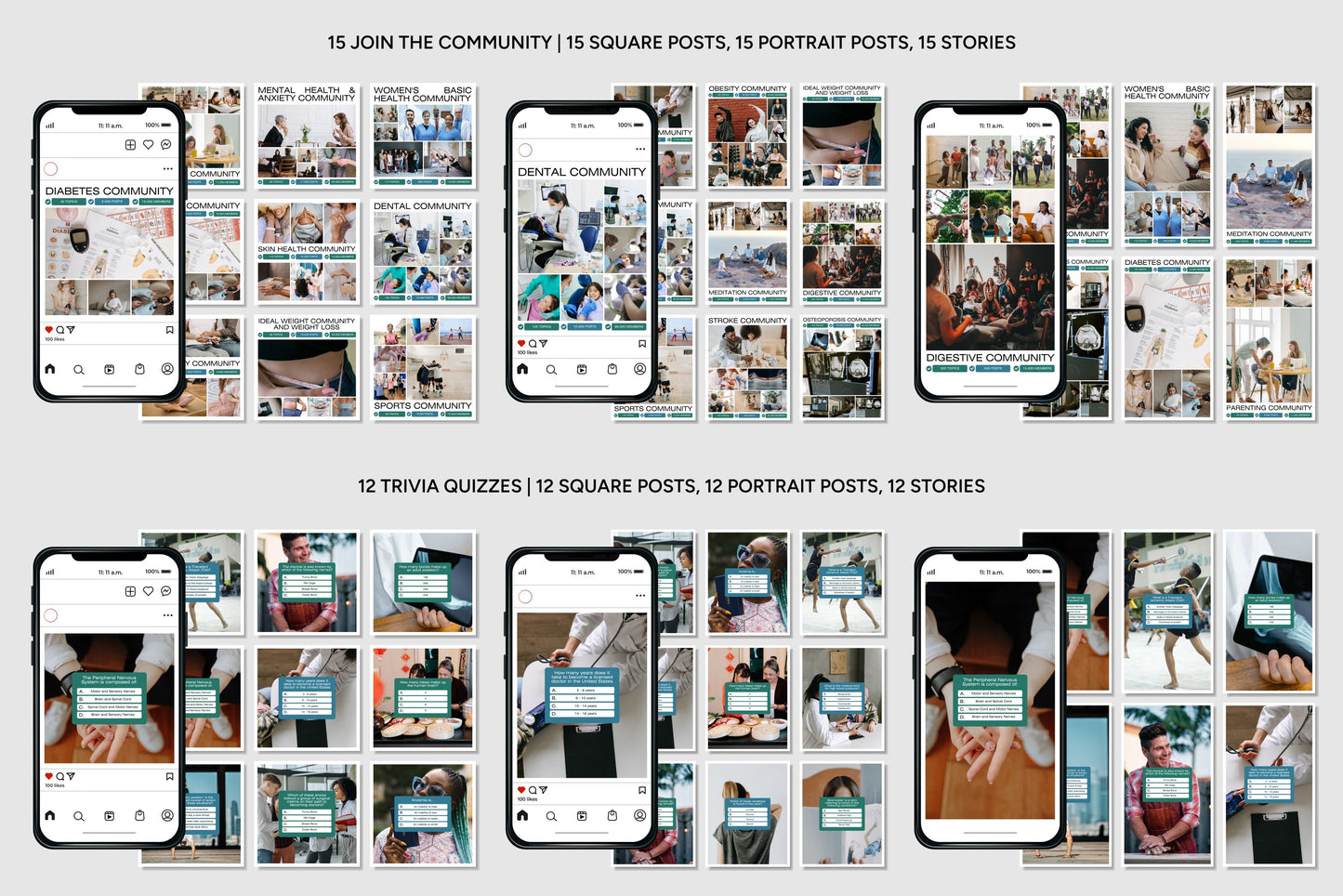 1200+ Medical Instagram Templates - Vol. 6
