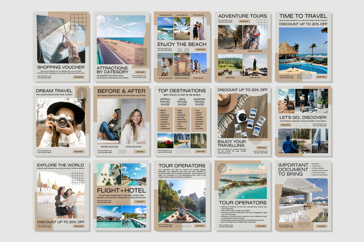 120+ Travel Instagram Templates - Vol. 4