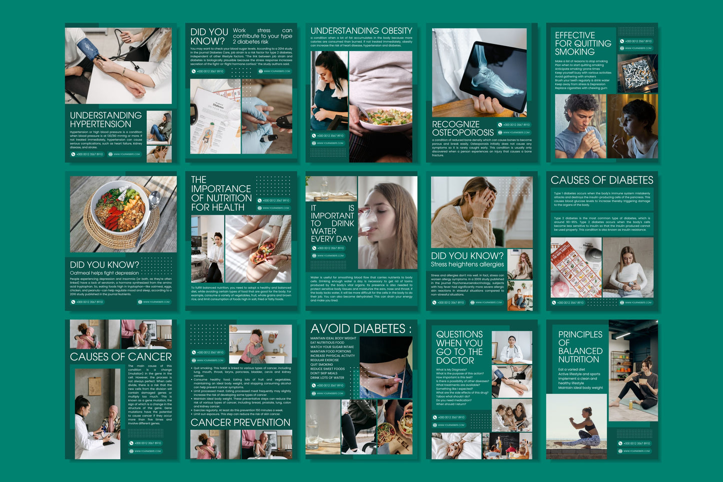 120+ Medical Instagram Templates - Vol. 1
