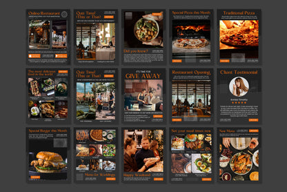 120+ Restaurant Instagram Templates - Vol. 3