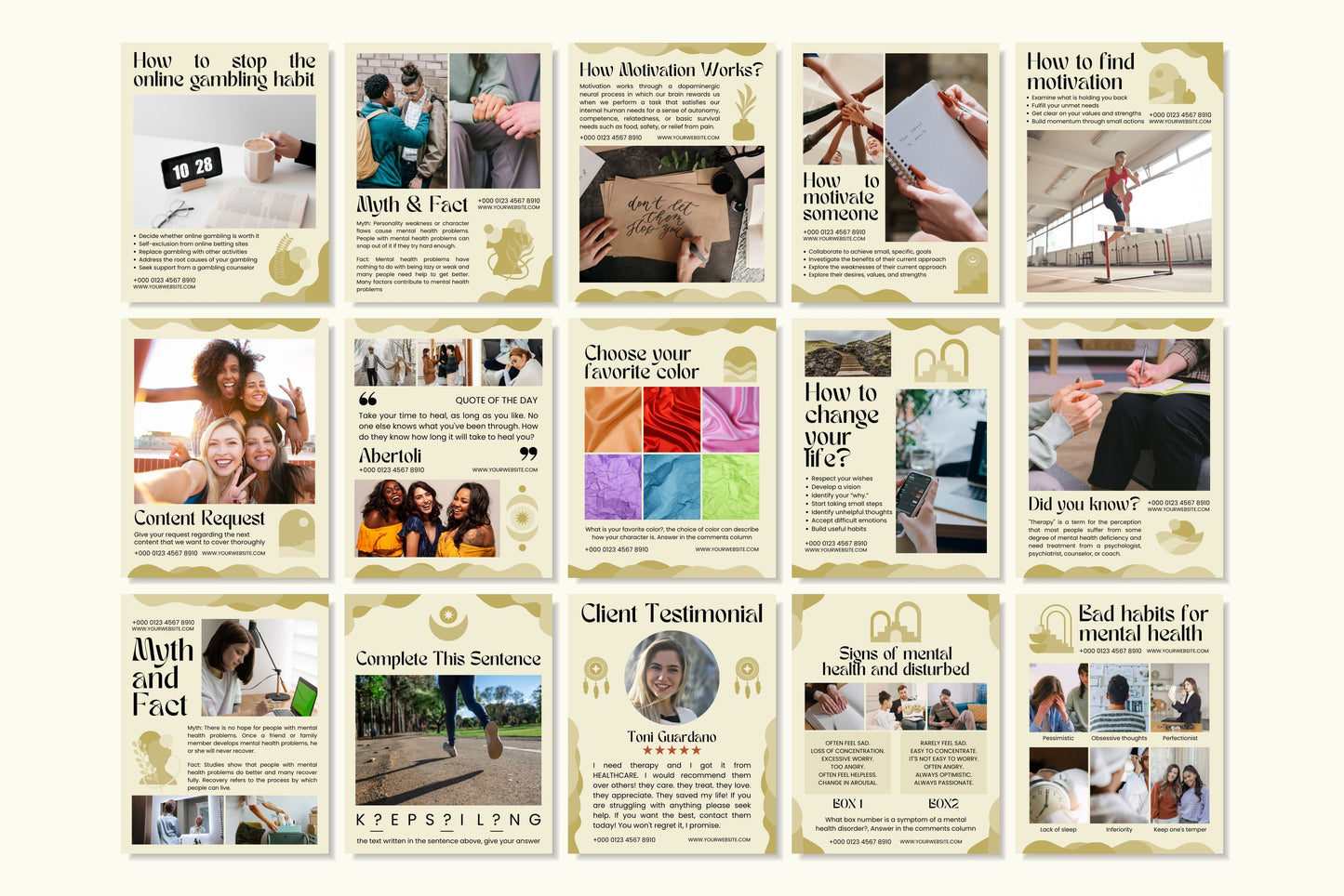 120+ Mental Health Instagram Templates - Vol. 5