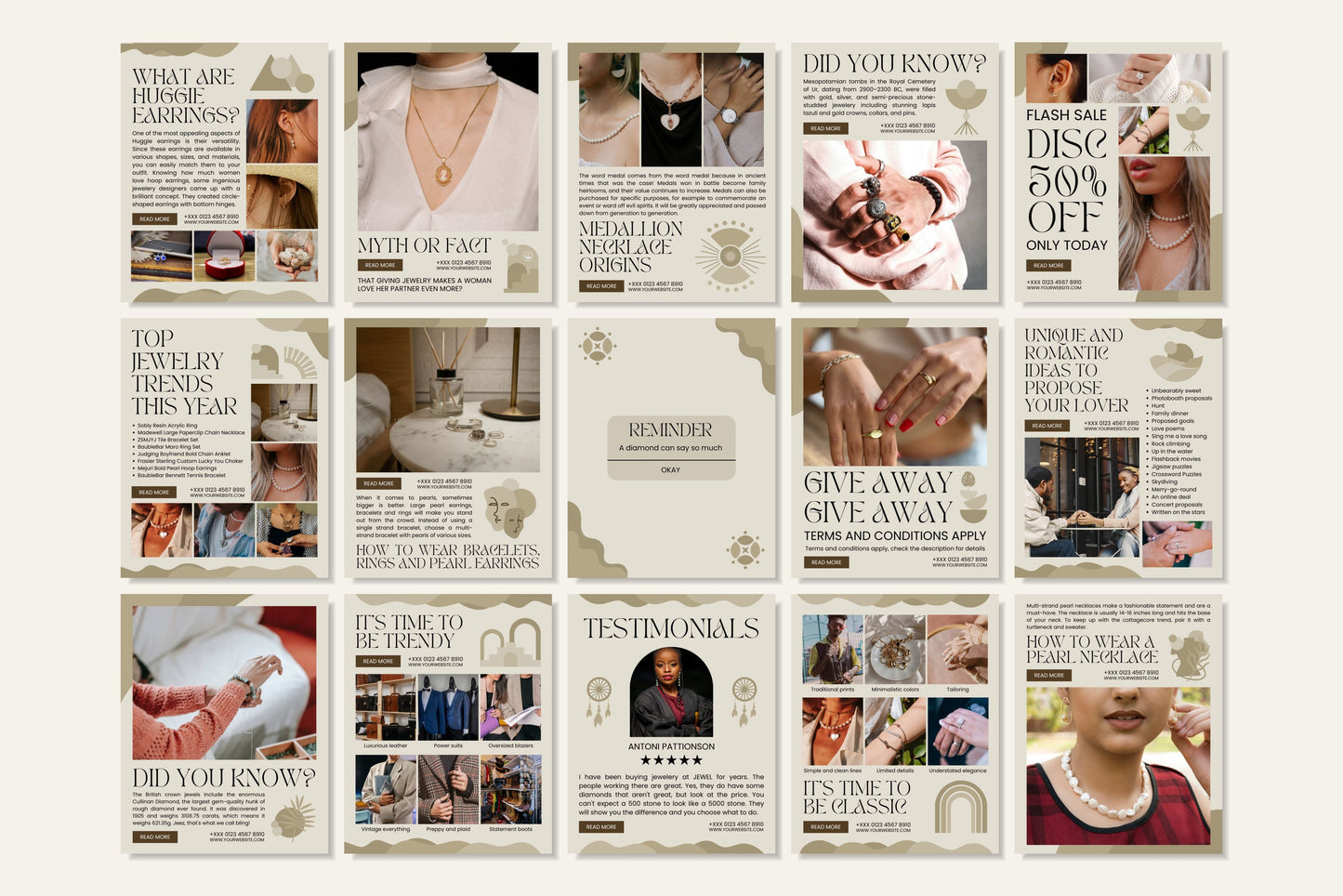 120+ Jewelry Instagram Templates - Vol. 2
