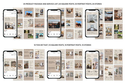 1200+ Interior Design Instagram Templates - Vol. 7
