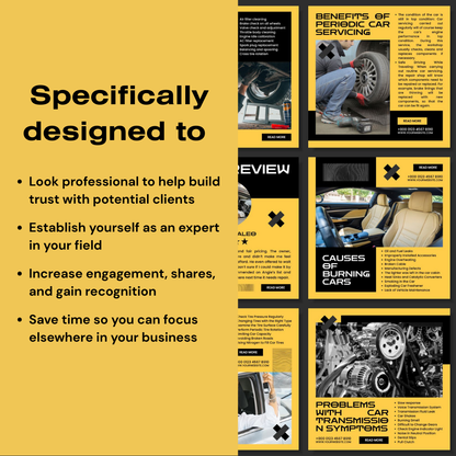 3600+ Mechanic Instagram Templates (PLR/MRR)