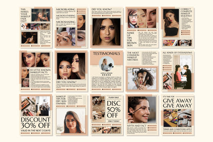 120+ Makeup Instagram Templates - Vol. 1