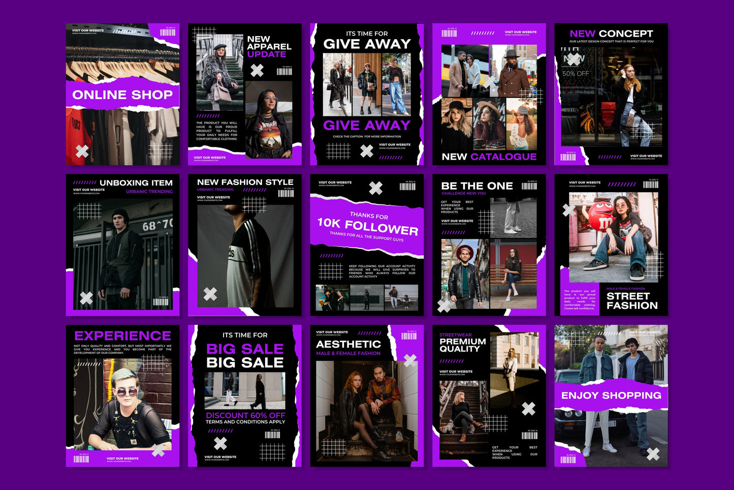120+ Fashion Instagram Templates - Vol. 4