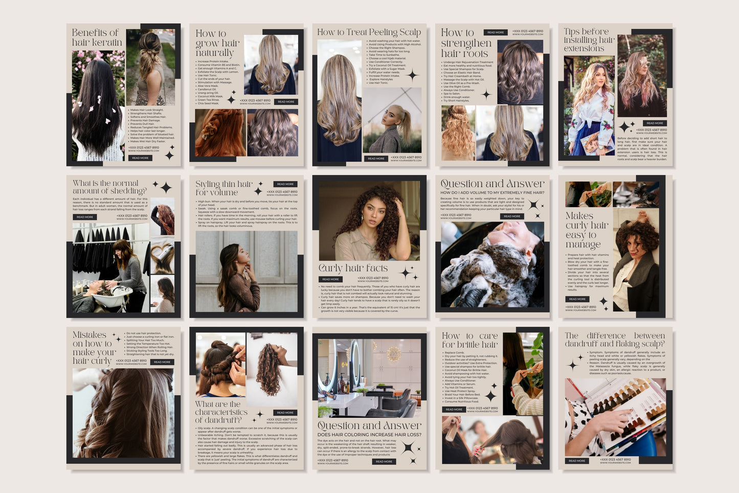 120+ Hairstylist Instagram Templates - Vol. 2