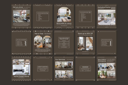 120+ Interior Design Instagram Templates - Vol. 4