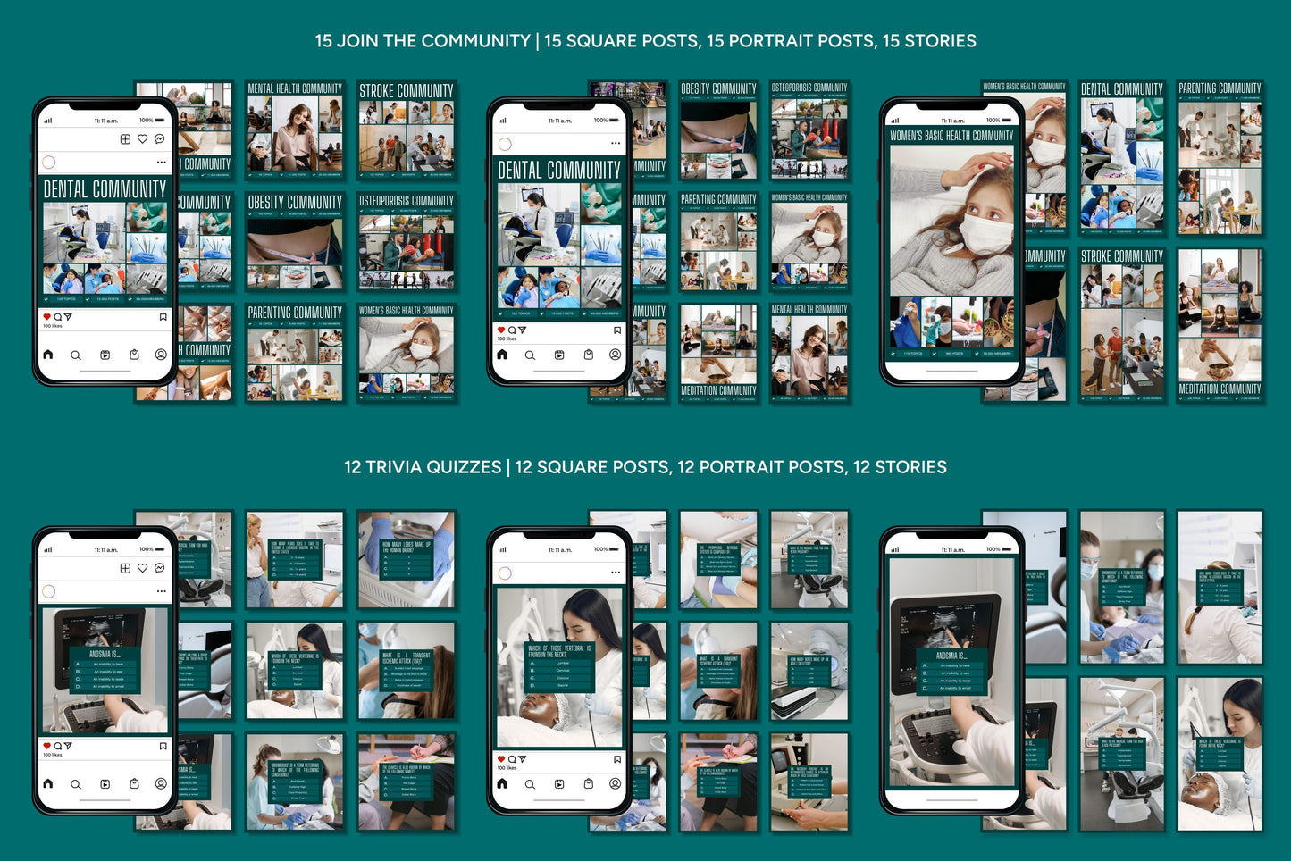 1200+ Medical Instagram Templates - Vol. 8
