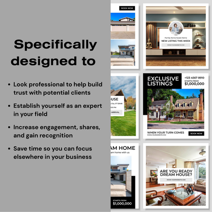 3600+ Real Estate Instagram Templates (PLR/MRR)