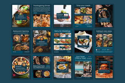120+ Restaurant Instagram Templates - Vol. 4