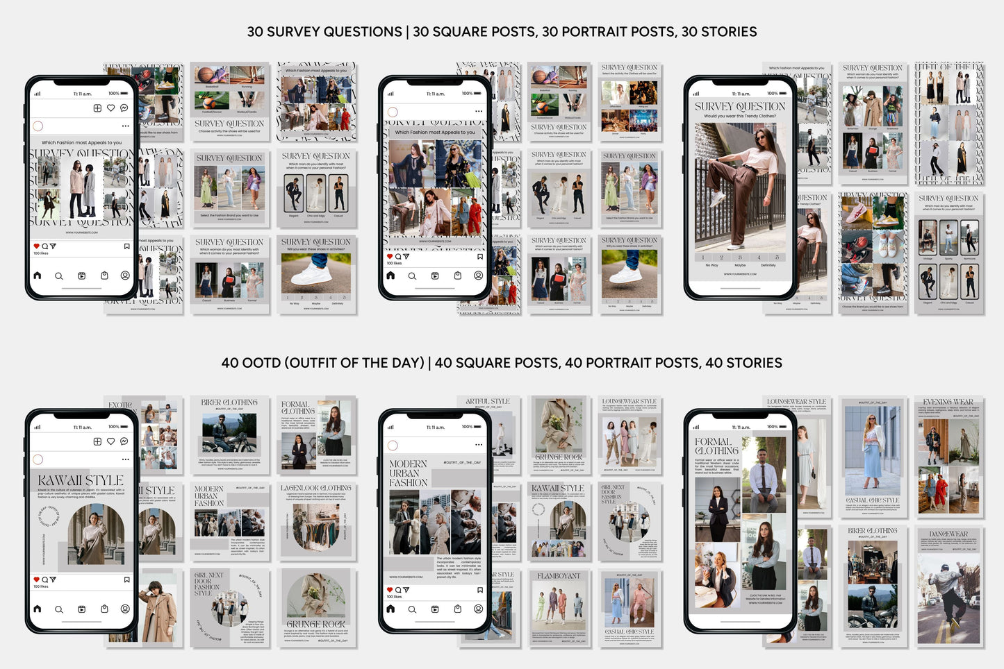 1200+ Fashion Instagram Templates - Vol. 8