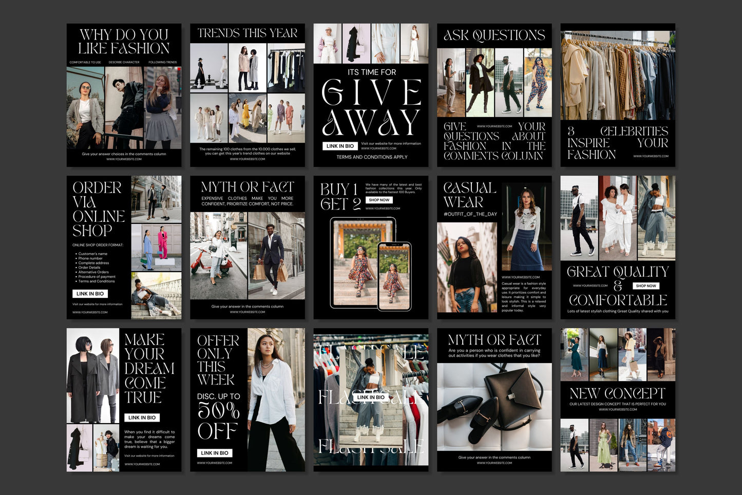 120+ Fashion Instagram Templates - Vol. 2