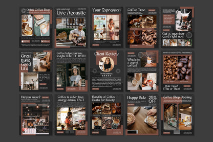 120+ Coffee Shop Instagram Templates - Vol. 2