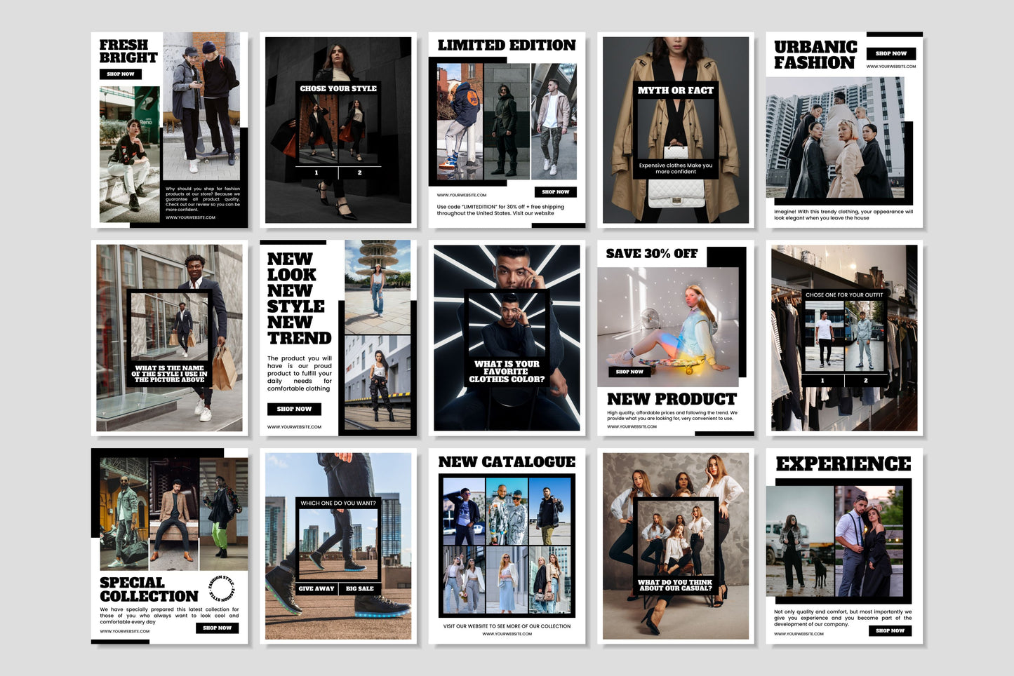 120+ Fashion Instagram Templates - Vol. 3