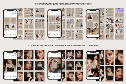 1200+ Makeup Instagram Templates - Vol. 8
