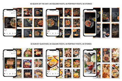 1200+ Restaurant Instagram Templates - Vol. 8