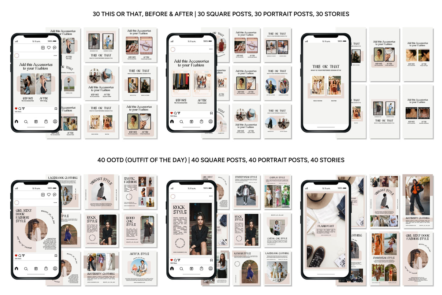 1200+ Fashion Instagram Templates - Vol. 7