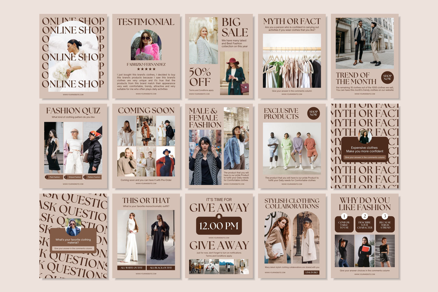 120+ Fashion Instagram Templates - Vol. 1