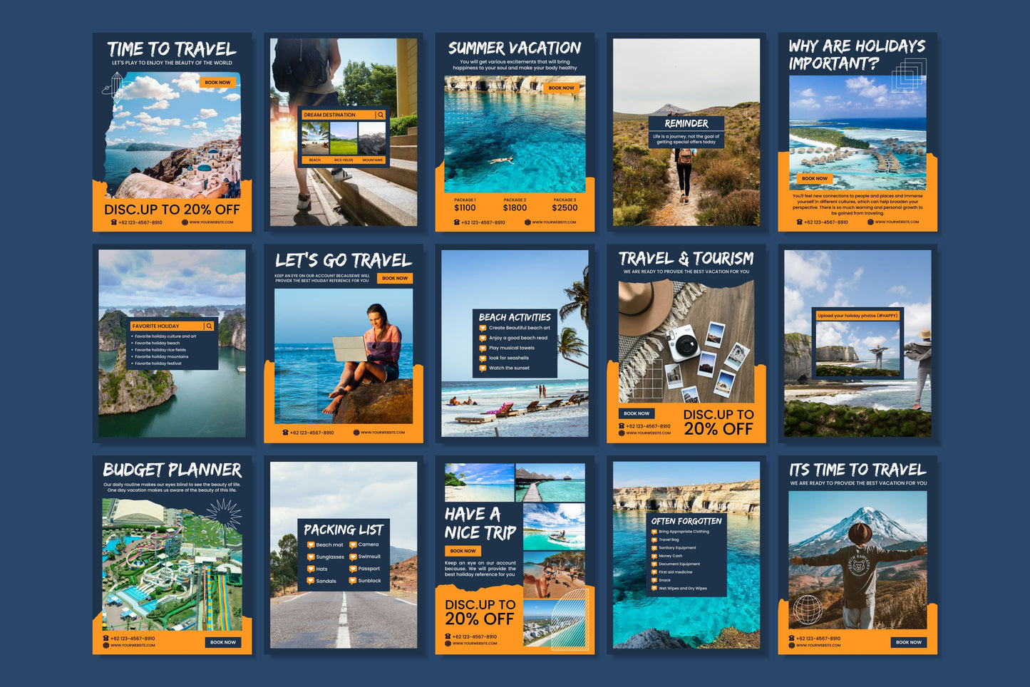 120+ Travel Instagram Templates - Vol. 5