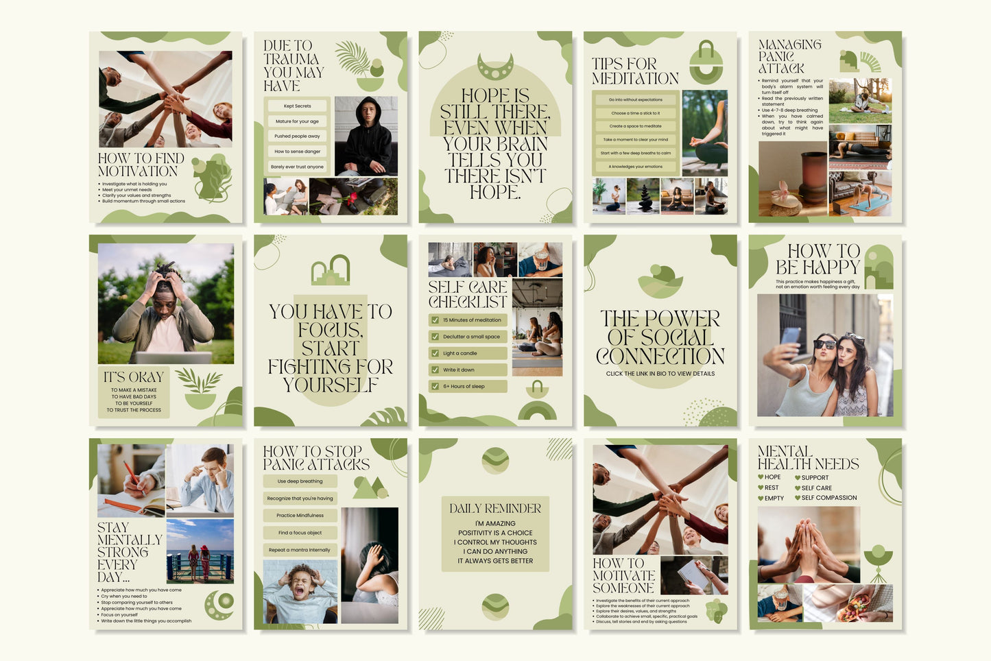 120+ Mental Health Instagram Templates - Vol. 2