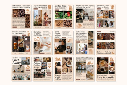 120+ Coffee Shop Instagram Templates - Vol. 4