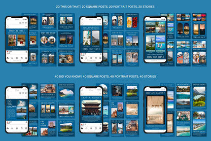 1200+ Travel Instagram Templates - Vol. 8