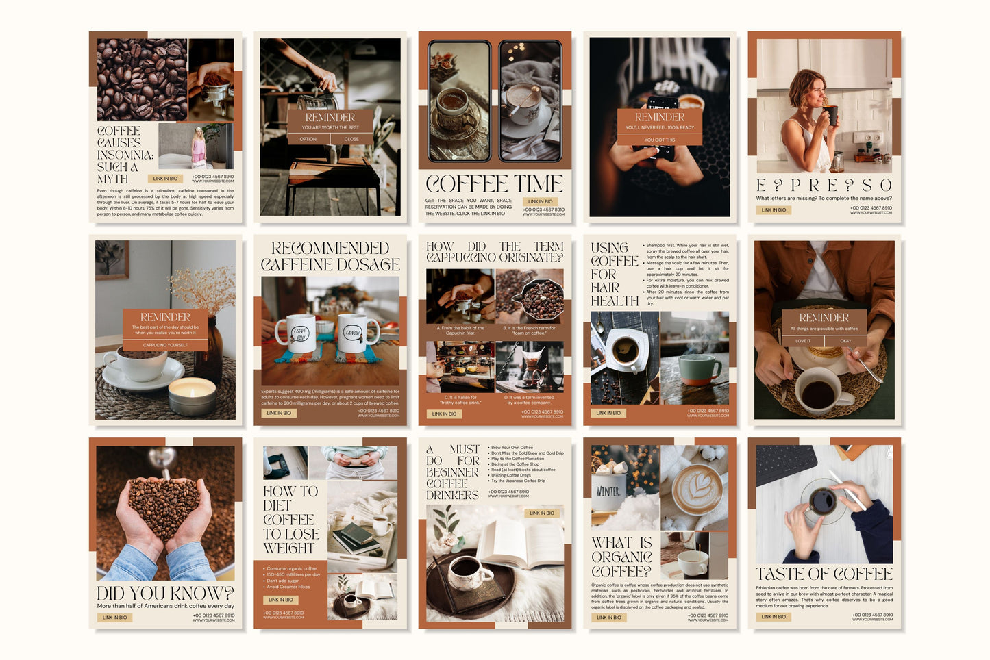 120+ Coffee Shop Instagram Templates - Vol. 5