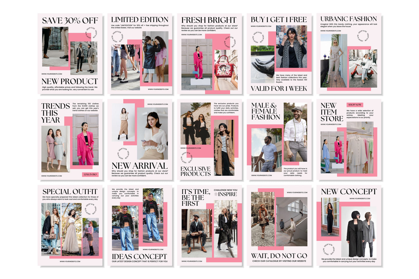 120+ Fashion Instagram Templates - Vol. 5