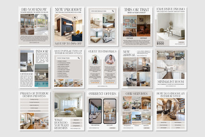 120+ Interior Design Instagram Templates - Vol. 1
