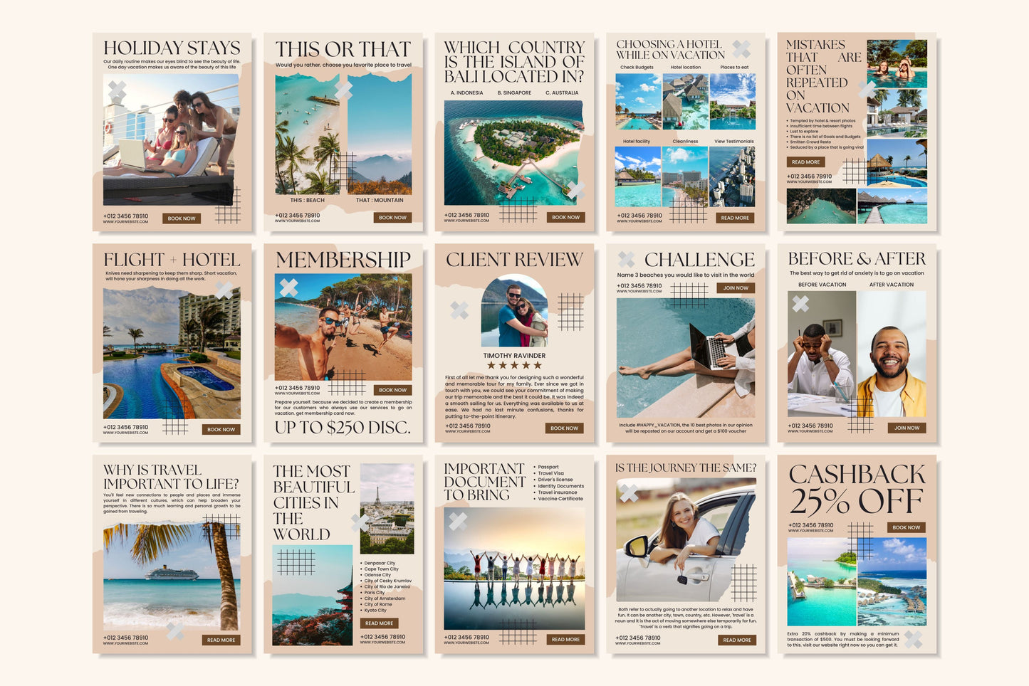 120+ Travel Instagram Templates - Vol. 2