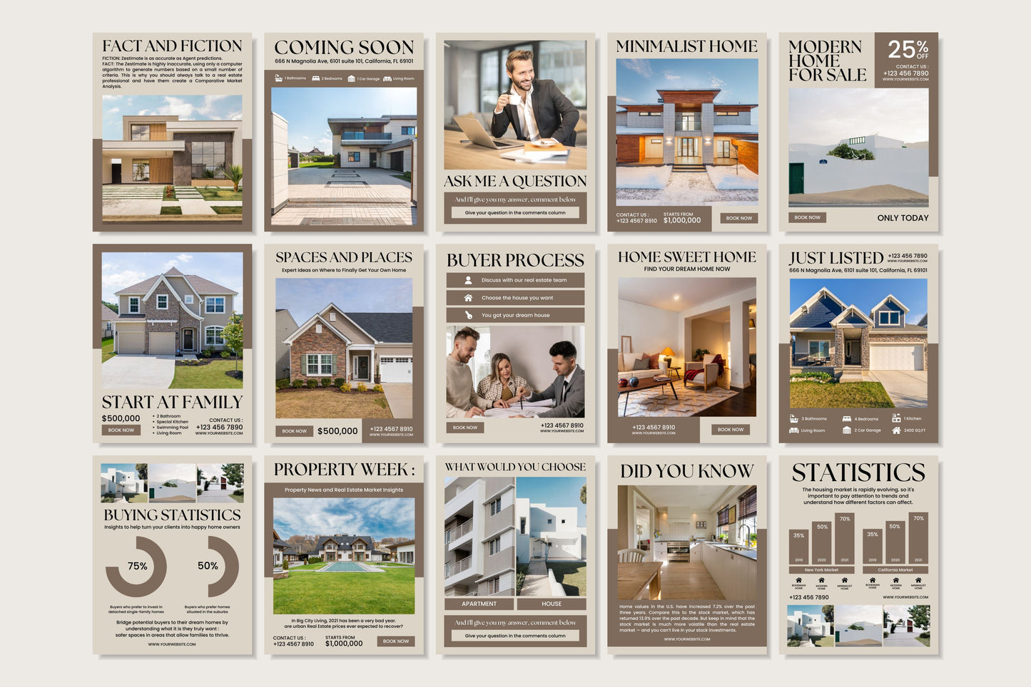 120+ Real Estate Instagram Templates - Vol. 5
